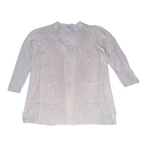 Old Navy Light Tan Ribbed Open Front Pockets Cardigan Size Large